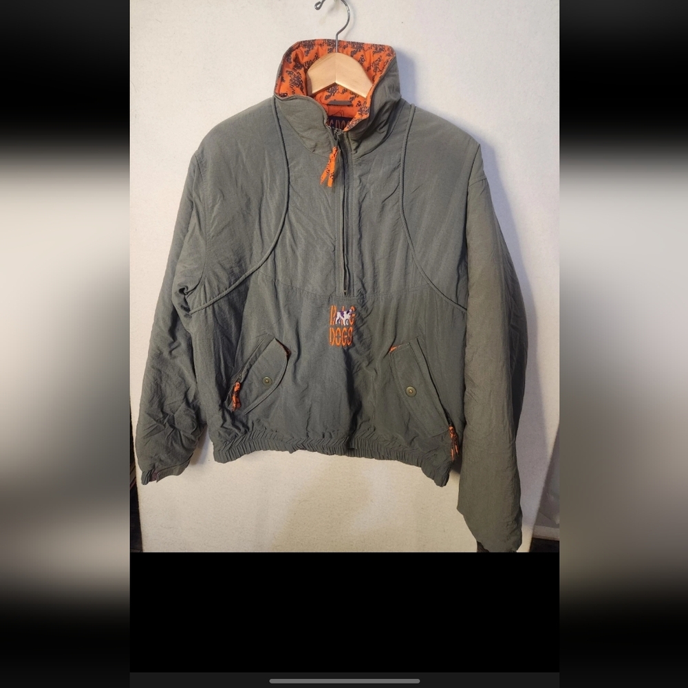 Vintage Men's Big Dogs Half Zip Coat